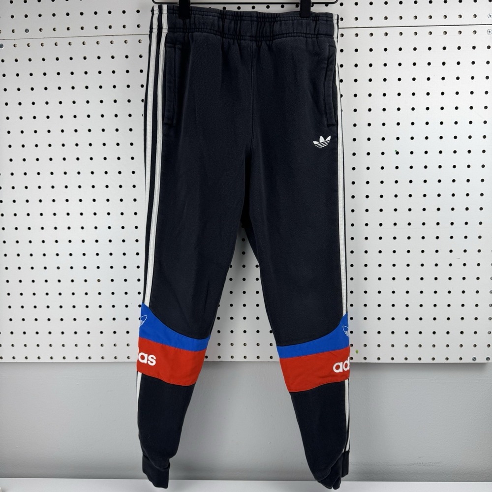Adidas Originals Youth 11–12Y Tricolor Sweatpants Black Red‎ Blue FN5771